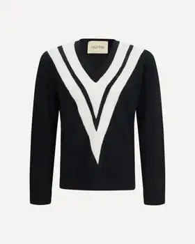 Valentino | Valentino Intarsia V-Neck Knitted Sweater
