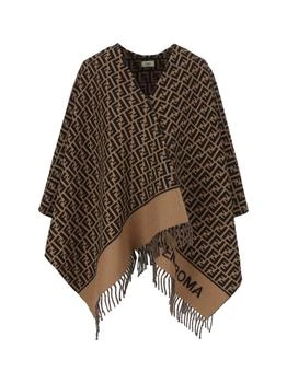 Fendi | Fendi FF Jacquard Fringed Poncho