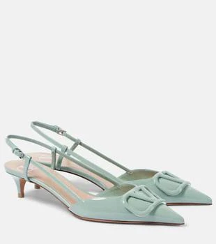 Valentino | VLogo Signature 40 leather slingback pumps