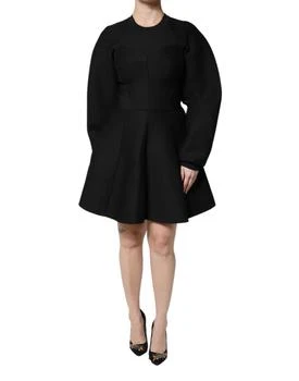 Dolce & Gabbana | Cotton Long Sleeves A-line Mini Women's Dress