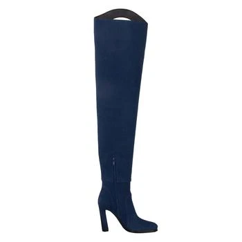 Burberry | Ladies Shoreditch Denim Blue Porthole Detail Over-The-Knee Boots