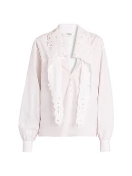 Chloé | Cotton Poplin Tie neck Blouse