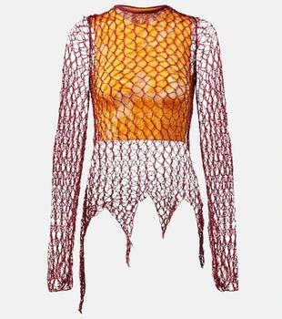 ETRO | Open-knit sweater and printed crop top set