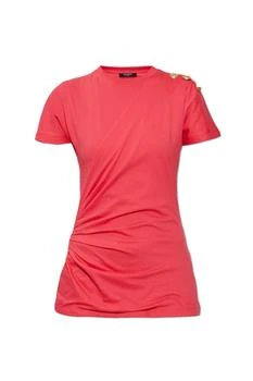Balmain | Balmain Buttons Draped T-Shirt