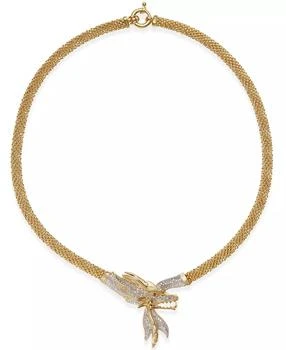 Macy's | Diamond Dragon 18" Statement Necklace (1-3/4 ct. t.w.) in 14k Gold-Plated Sterling Silver