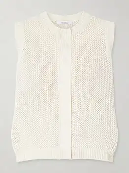 Max Mara | Open-knit Silk-blend Top - Ivory