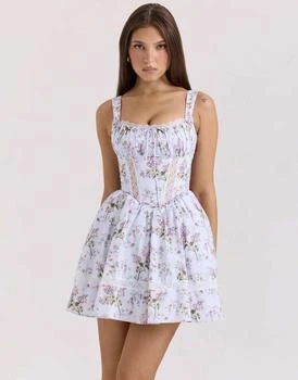 House of CB Kimmie cotton mini dress in lilac ribbon
