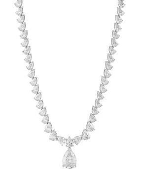 Macy's | Cubic Zirconia Fancy 18" Collar Necklace in Sterling Silver
