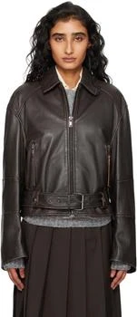 Brown Egizio Leather Jacket