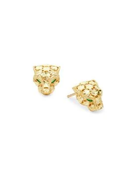 Effy | 14K Yellow Gold Panther Stud Earrings