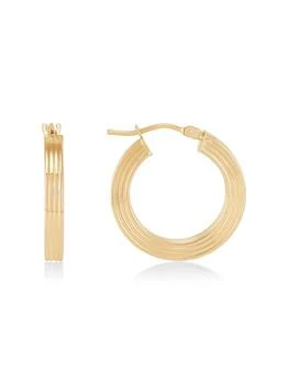 Saks Fifth Avenue | 14K Yellow Gold Tubing Oval Hoop Earrings