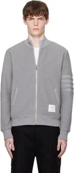 Thom Browne | Gray Reverse Loopback 4-Bar Jacket