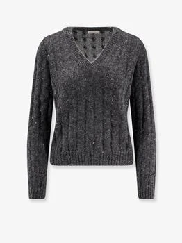 Brunello Cucinelli | Wool blend sweater with all-over sequins