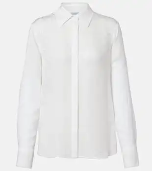 Salvatore Ferragamo | Gancini silk crêpe shirt