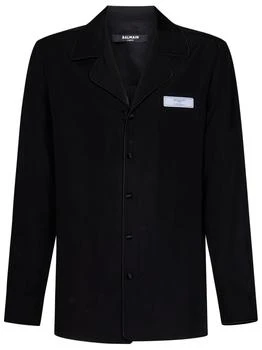 Balmain | Balmain Logo Patch V-Neck Shirt