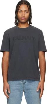 Balmain | Gray Vintage 
Balmain
 Embroidered T-shirt