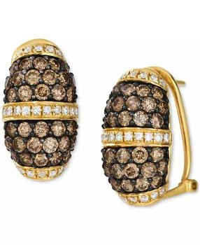 Le Vian | Chocolate Diamond 
Vanilla Diamond Pavé Statement Earrings (3-1/5 ct. t.w.) in 14k Gold