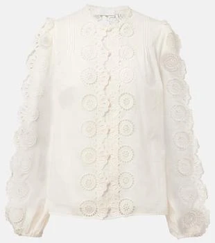 Zimmermann | Lucky embroidered cotton blouse