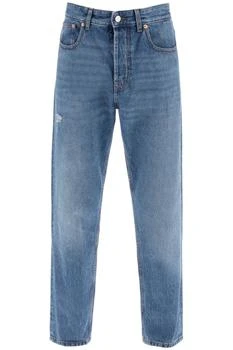 Valentino | Valentino Logo Patch Cropped Jeans