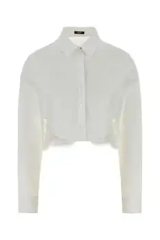 Versace | Versace Lace-Trim Long-Sleeved Shirt