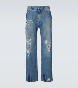 Dolce 
Gabbana | Distressed wide-leg jeans