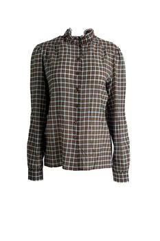 Prada | Prada Long-Sleeved Checked Blouse