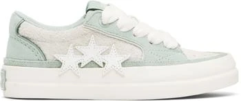 AMIRI | Gray 
Green Sunset Skate Sneakers