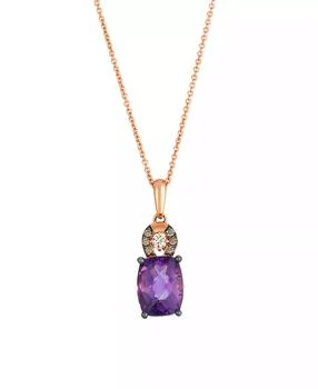Le Vian | Amethyst (1.90 ct. t.w.), Vanilla and Chocolate Diamond Pendant Necklace (0.12 ct. t.w.) in 14k Strawberry Gold