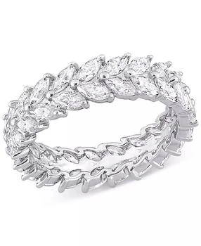 Macy
s | Moissanite Marquise Eternity Band (4-1/5 ct. t.w.) in Sterling Silver