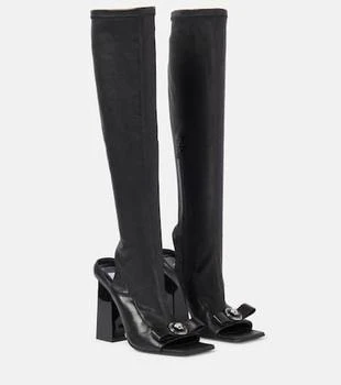 Versace | Gianni Ribbon leather knee-high boots