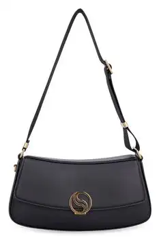 Stella McCartney | Stella McCartney S-Wave Logo Plaque Fold-Over Shoulder Bag