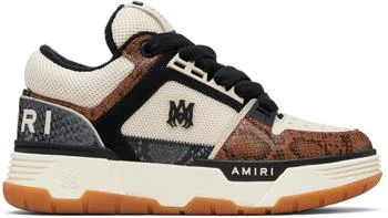 AMIRI | Off-White & Brown Snake MA-1 Sneakers