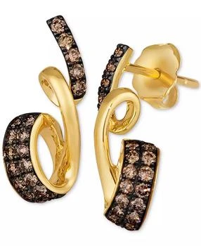 Le Vian | Chocolatier® Chocolate Diamond Swirl Drop Earrings (1/2 ct. t.w.) in 14k Gold