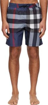 Burberry | Blue Check Swim Shorts