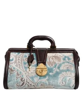 Dolce & Gabbana | Leather Floral Jacquard Travel HandMen's Men's Bag (Pre-Owned)
