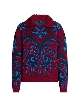 ETRO | Jacqaurd Polo Collar Sweater