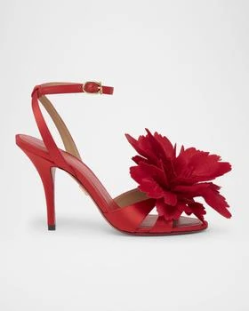 Salvatore Ferragamo | 95mm Ghilly Flower Satin Sandals