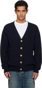 Balmain | Navy Eco-Cashmere Cardigan