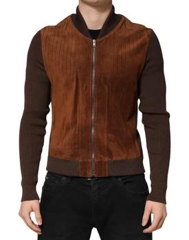 Dolce & Gabbana | Velvet Calfskin Full Zip Biker Men's Jacket