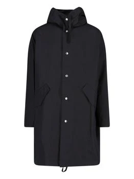 Jil Sander | Jil Sander Logo Printed Drawstring Hooded Parka