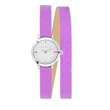 Women's Vittoria Silver Dial SS Calfskin Leather Watch