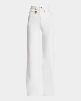 Chloé | High Rise Flared Jeans, White