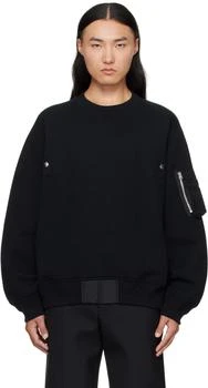 Sacai | Black Sponge Sweat Sweater