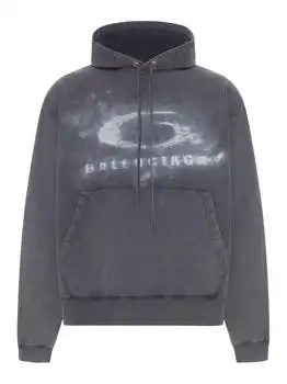 Balenciaga | Balenciaga Logo Printed Drawstring Hoodie