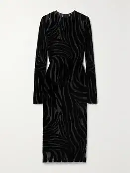 Versace | Devoré-velvet Midi Dress  - IT42