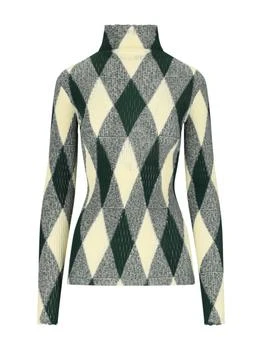 Burberry | Burberry Argyle High-Neck Knit Jumper