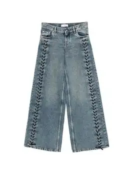 Stella McCartney | Stella McCartney Lace-Up Wide-Leg Jeans