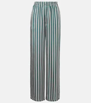 Max Mara | Ladino striped wide-leg silk twill pants