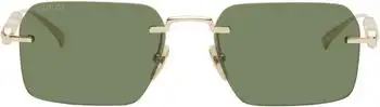 Gucci | Gold Bamboo Metal Sunglasses