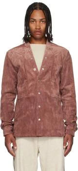 Rick Owens | Pink Concordians Larry Fogpocket Suede Jacket